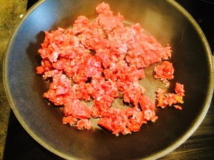 cuisson de la viande hachée