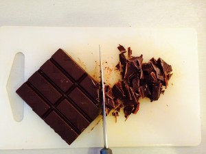 découpe du chocolat