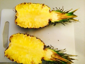 découpe de l'ananas