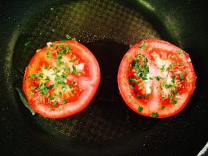 tomates persillées cuisson