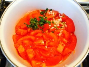 tomates basilic ail
