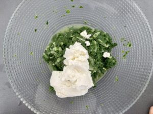 ajout de la ricotta