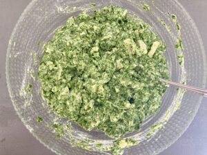 ajout de la ricotta