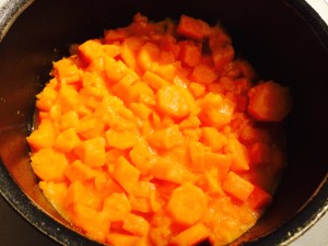 cuisson des carootes et patates douces