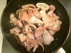 cuisson du calamar