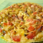 omelette échalotes tomates emmental