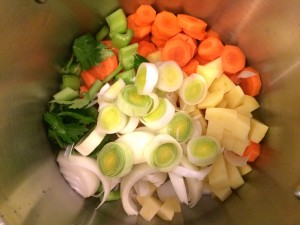 pelez et coupez les légumes