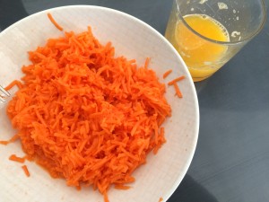 carottes râpées jus d'orange