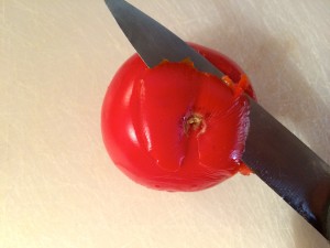 épluchez la tomate