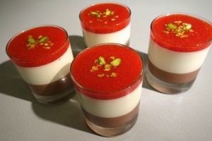panna cotta fraises chocolat
