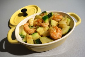 crevettes courgettes curry