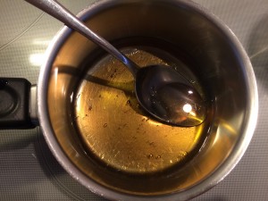 mélange huile et miel
