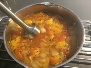 réalisation du bouillon de tomates