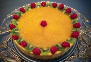 cheesecake kiwi mangue framboise