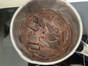chocolat partiellement fondu