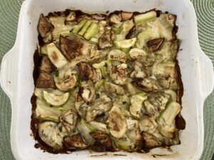 gratin courgette aubergine cuit