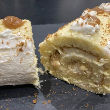 Gâteau roulé pomme caramel beurre salé