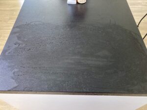 plan de travail humidifié