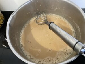 ajout creme liquide au caramel