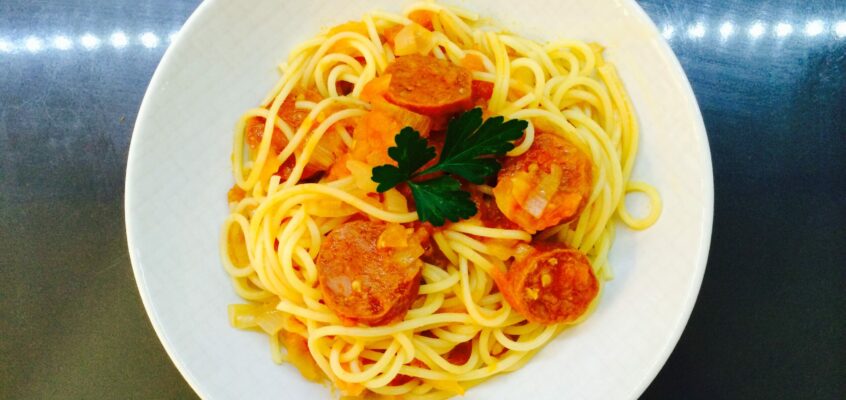Pâtes au chorizo