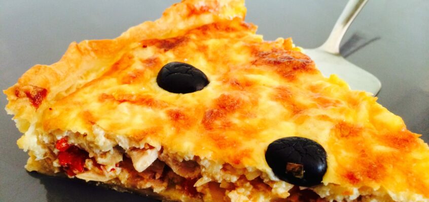 Tarte thon poivrons échalotes