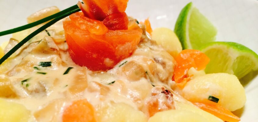 Gnocchi saumon ciboulette