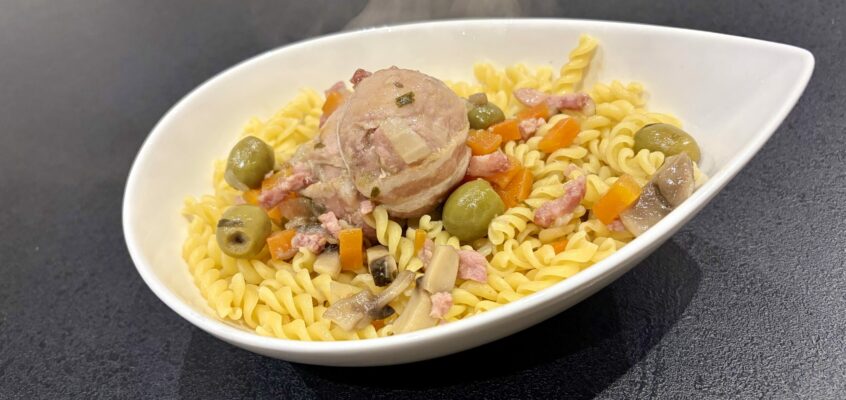 Paupiettes champignons carottes olives