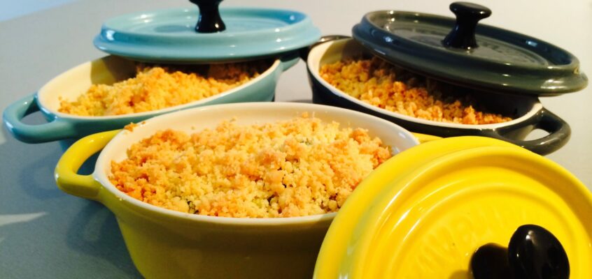 Crumble courgettes basilic