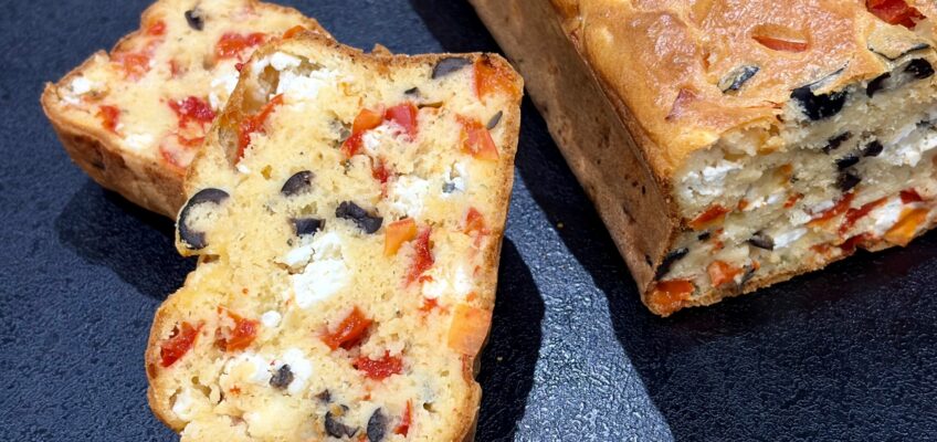 cake poivrons rouge feta