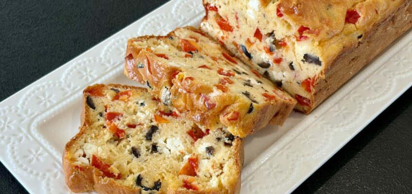 cake poivrons rouge feta
