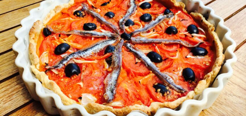 Tarte tomates olives anchois