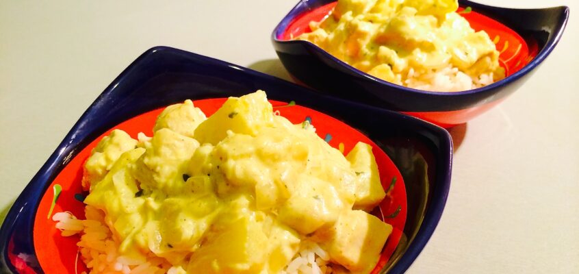 Poulet curry coco ananas
