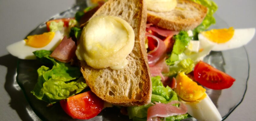 Salade chèvre chaud miel