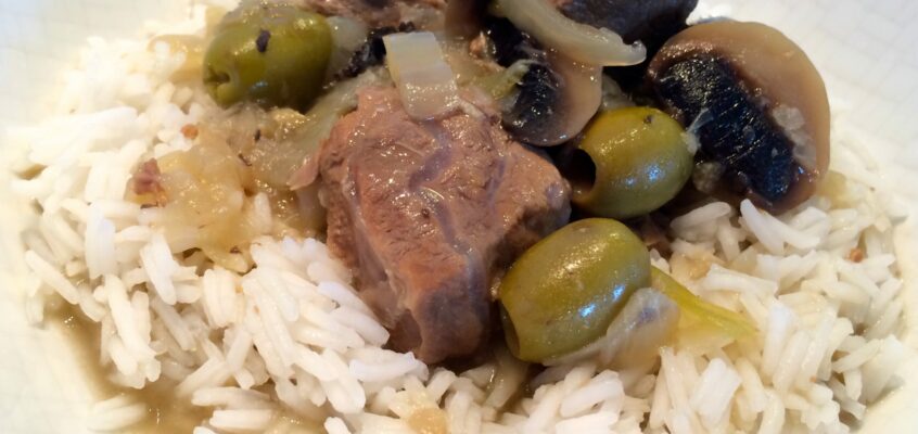 Blanquette de veau olives champignons
