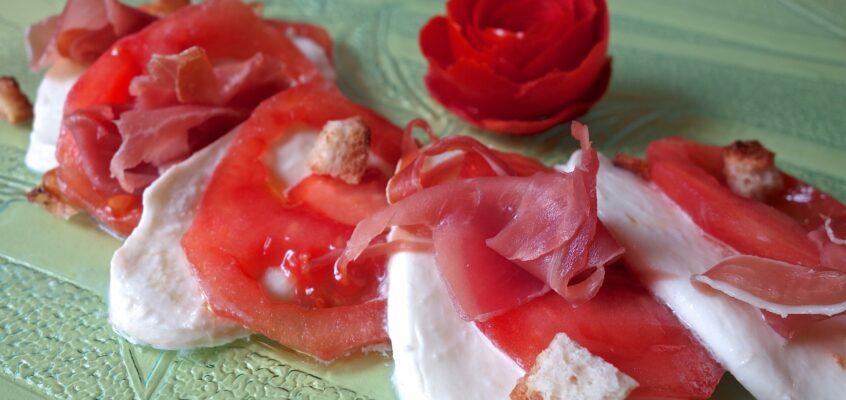 Tomates mozzarella jambon