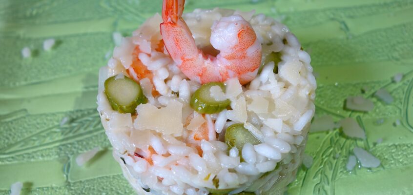 Risotto asperges crevettes