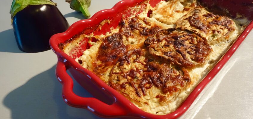 Gratin aubergines basilic