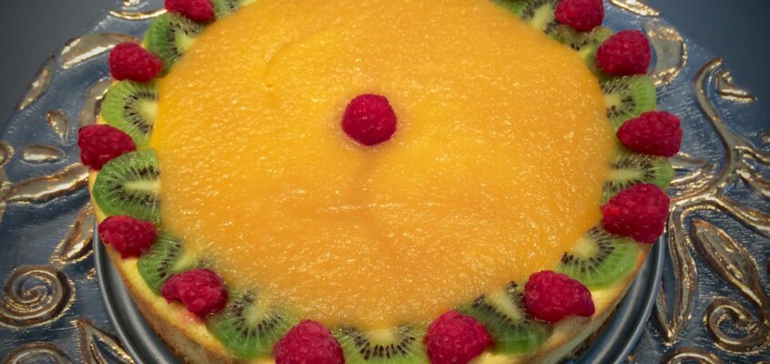 Cheesecake kiwi mangue framboise