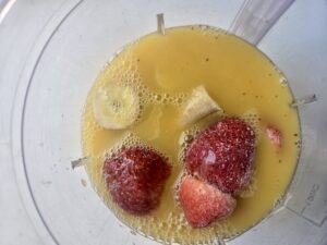 smoothie banane fraise jus d'orange