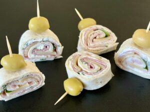 wraps roulés jambon emmental basilic