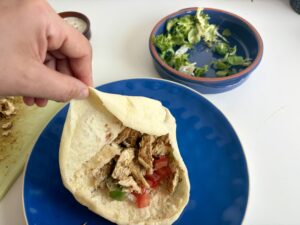batbouts au poulet façon shawarma