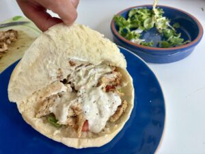 batbouts au poulet façon shawarma