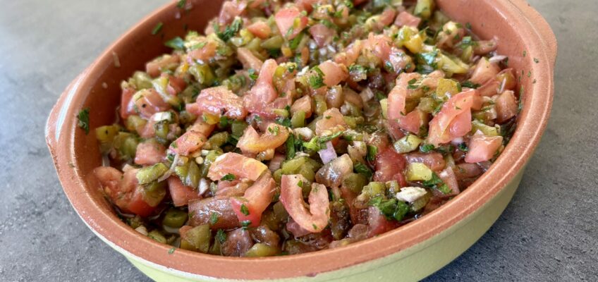 salade marocaine de tomates et poivrons grillés