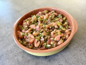 salade marocaine de tomates et poivrons grillés