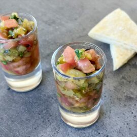 salade marocaine de tomates et poivrons grillés