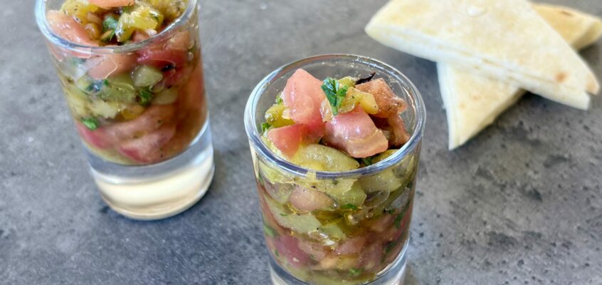 Salade marocaine tomates poivrons grillés