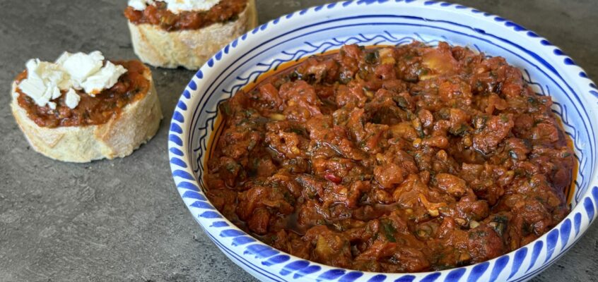 Taktouka (tomates confites poivrons grillés)