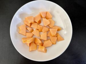 salade melon framboises