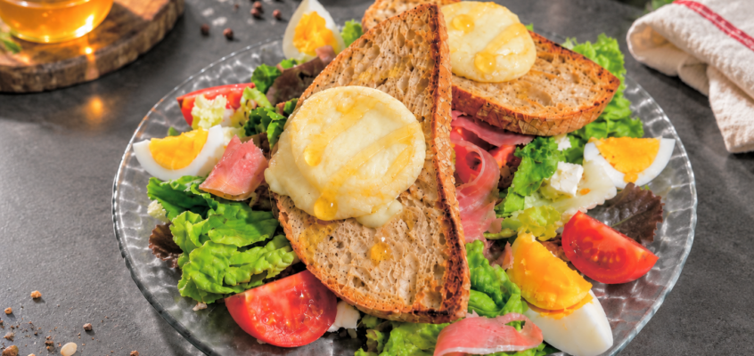 Salade chèvre chaud miel