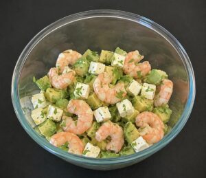 salade avocats crevettes feta